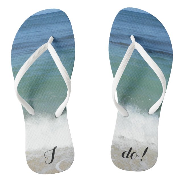 Chanclas "Yo lo hago" Flip Flops de playa tropical (Plantilla)