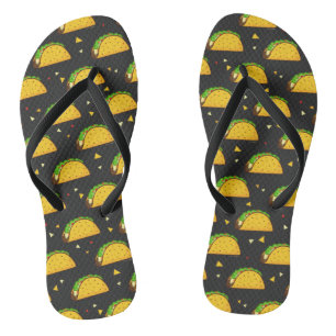 Chanclas Yummy Taco Pattern