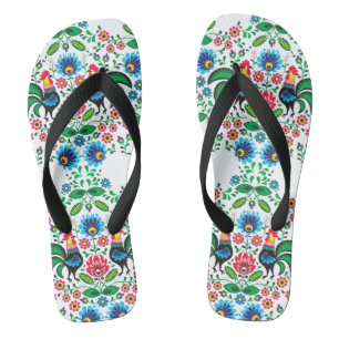 Chanclas Zapatillas altas con adorno tradicional polaco