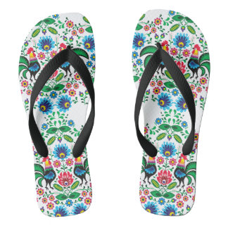 Chanclas Zapatillas altas con adorno tradicional polaco