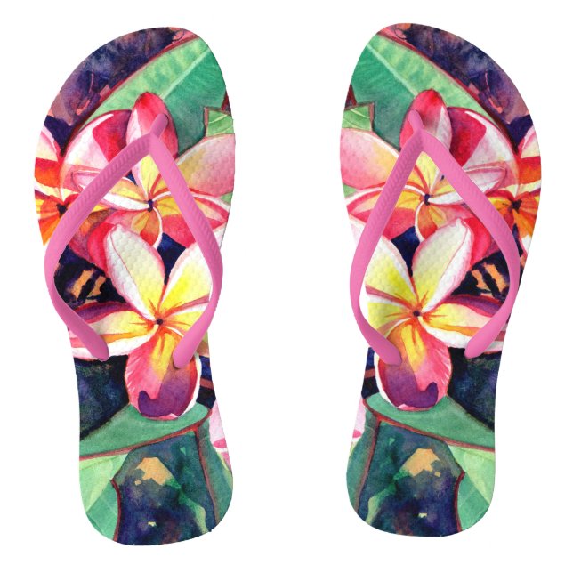 Chanclas Zapatillas de Plumeria de Aloha (Plantilla)