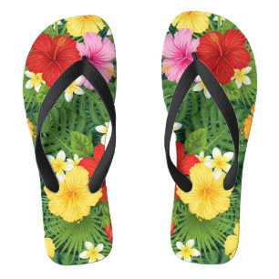 Chanclas Zapatillas Rojas de Flor para Mujer – Zapatillas H