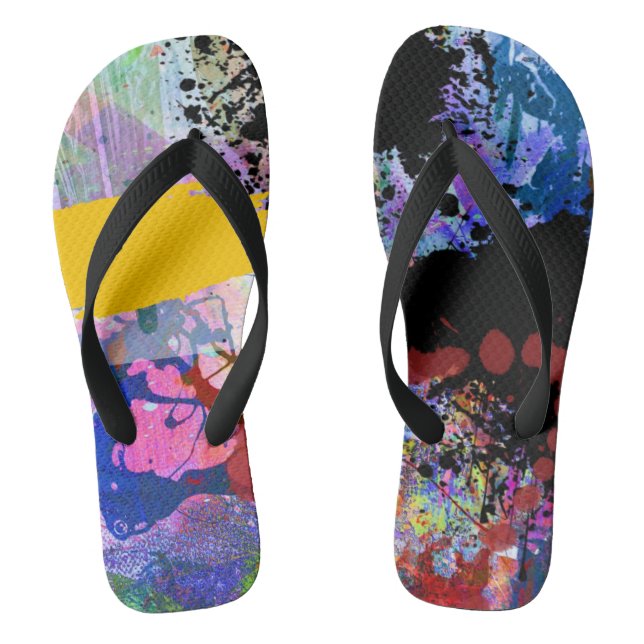Chanclas Zapatos de caña alta estilo graffiti (Plantilla)