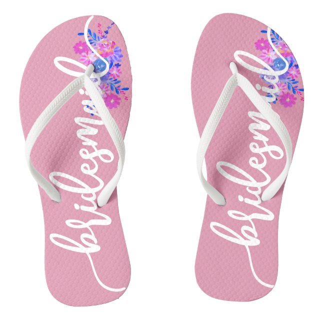 Chanclas Zapatos de dama de honor elegantes con caligrafía  (Plantilla)
