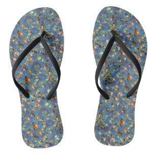 Chanclas Zapatos de sandalia de patrón de vidrio teñido