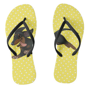 Chanclas Zapatos del perro de la salchicha de Frankfurt de