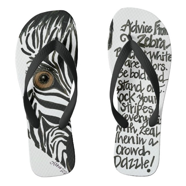 Chanclas Zebra Flip Flops (Plantilla)