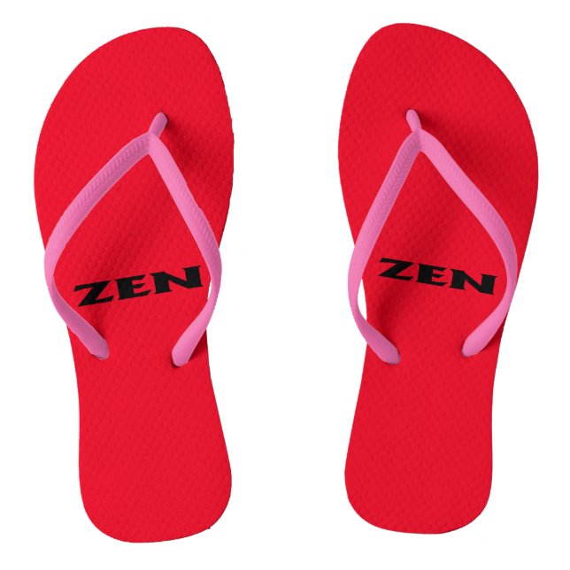 Chanclas Zen fletazos rojos negros (Plantilla)