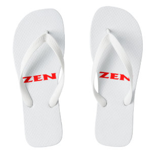 Chanclas Zen rojo blanco ancho flip flops
