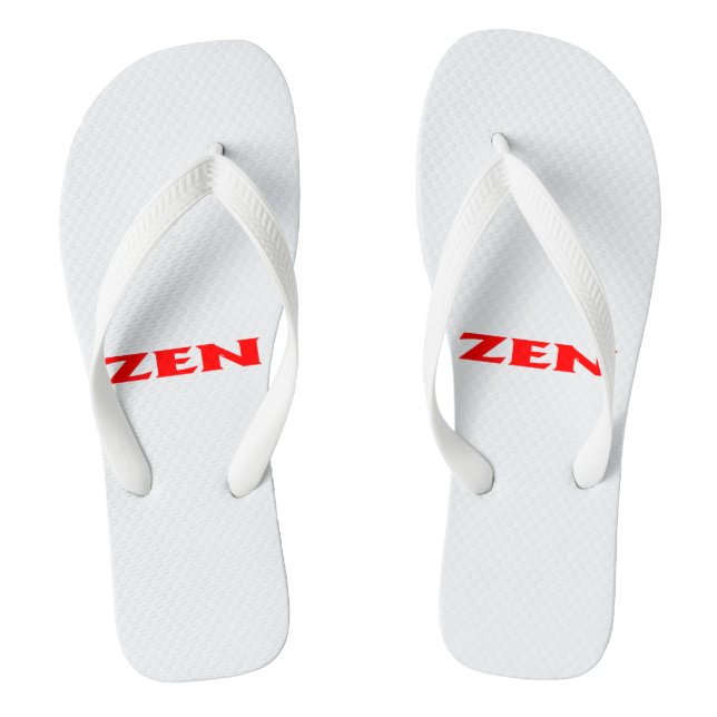 Chanclas Zen rojo blanco ancho flip flops (Plantilla)
