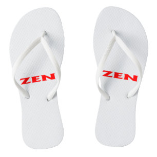 Chanclas Zen rojos fletazos blancos
