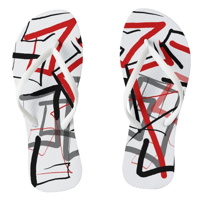 Chanclas zig-zag de estilo libre (Plantilla)