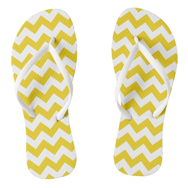 Chanclas Zigzag amarillo, chevron amarillo, patrón geométri (Plantilla)