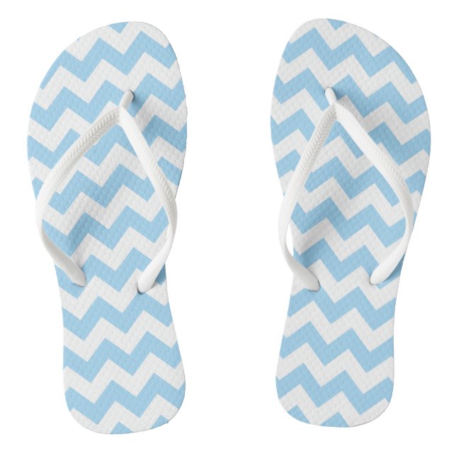 Chanclas Zigzag Azul, Chevron Azul, Patrón Geométrico (Plantilla)
