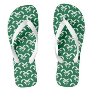 Chanclas Zigzag floral verde