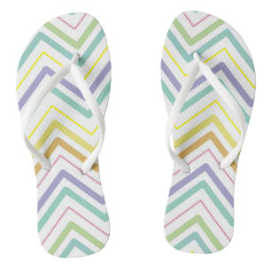Chanclas Zigzag MultiColores Flip Flops blancos