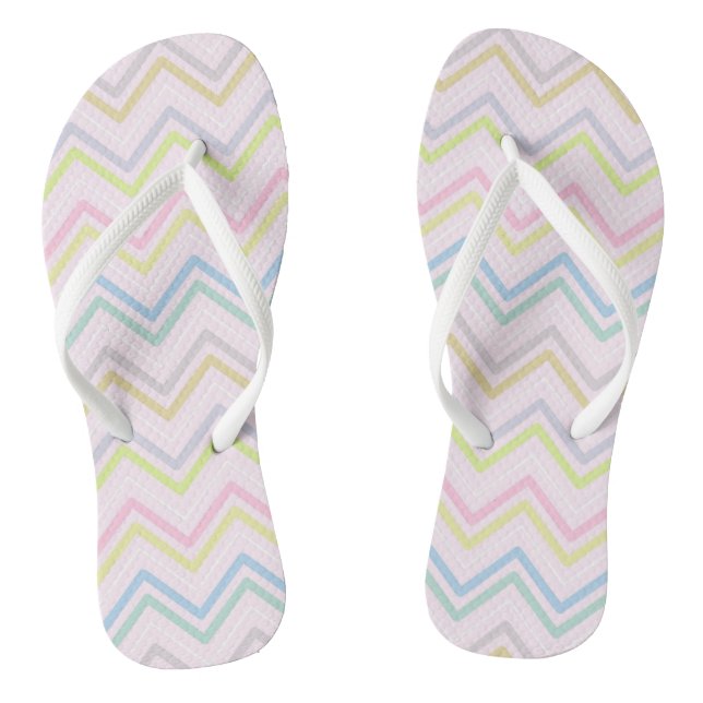 Chanclas Zigzag MultiColores Flip Flops rosa (Plantilla)