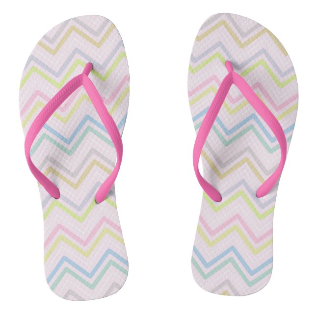 Chanclas Zigzag MultiColores Flip Flops rosa (Plantilla)