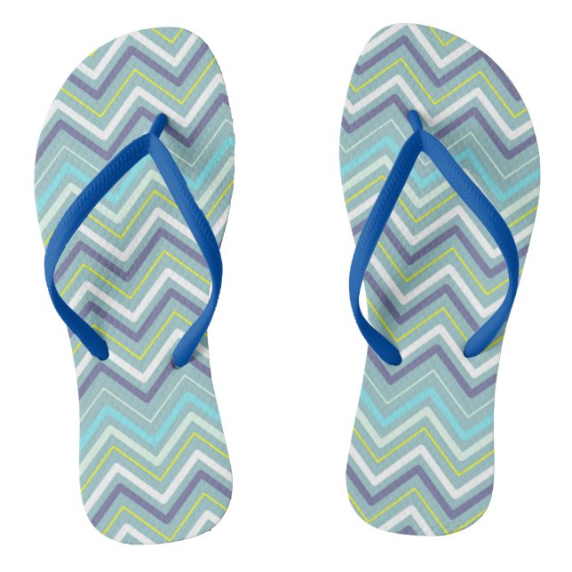 Chanclas Zigzag MultiColors Blue Flip Flops (Plantilla)