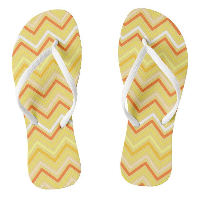 Chanclas Zigzag MultiColors Naranja Flip Flops (Plantilla)