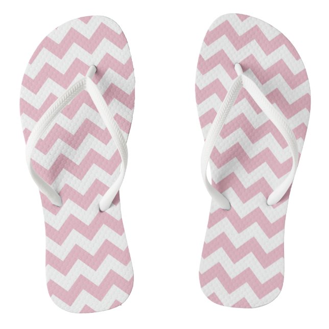 Chanclas Zigzag rosa, Chevron rosado, patrón geométrico (Plantilla)