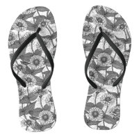 Zinnias, monocromo en blanco