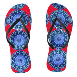 Chanclas Zodiac Sun Rótulo Astrología Calendario Thunder_Co