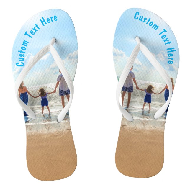 Chancletas con Foto Personalizadas con Texto (Plantilla)