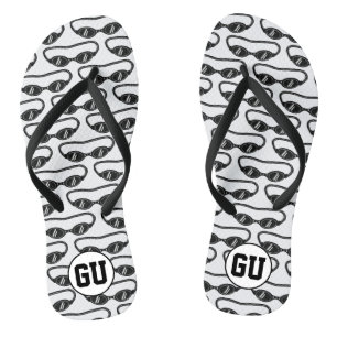 Chancletas con monograma personalizado con estampa