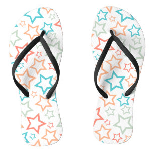 Chancletas Cute Retro Pastel Estrellas Verano Play