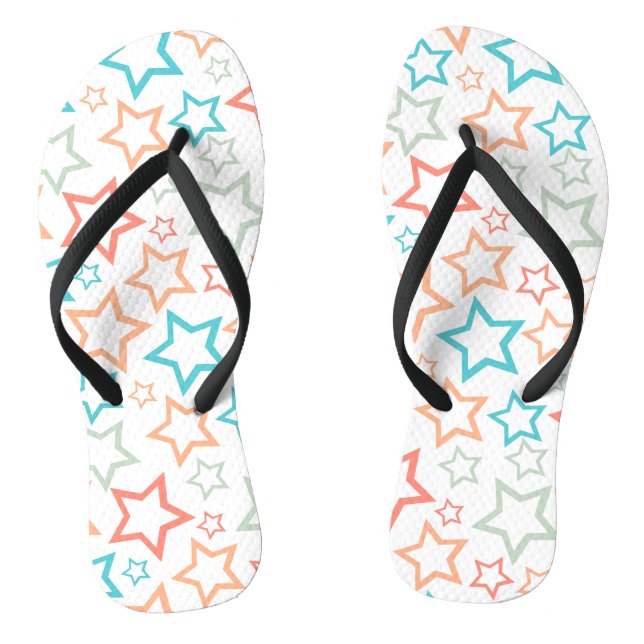 Chancletas Cute Retro Pastel Estrellas Verano Play (Plantilla)