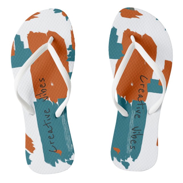 Chancletas de Arte Abstracto Creative Vibes (Plantilla)