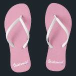 Chancletas de boda de dama de honor con caligrafía<br><div class="desc">Para una personalización adicional, haga clic en el botón "Personalizar" y use nuestra herramienta de diseño para modificar esta plantilla. Si las opciones están disponibles, puede cambiar el texto y la imagen simplemente haciendo clic en "Editar/Eliminar texto o imagen aquí" y agregar el suyo. Si desea que este diseño se...</div>
