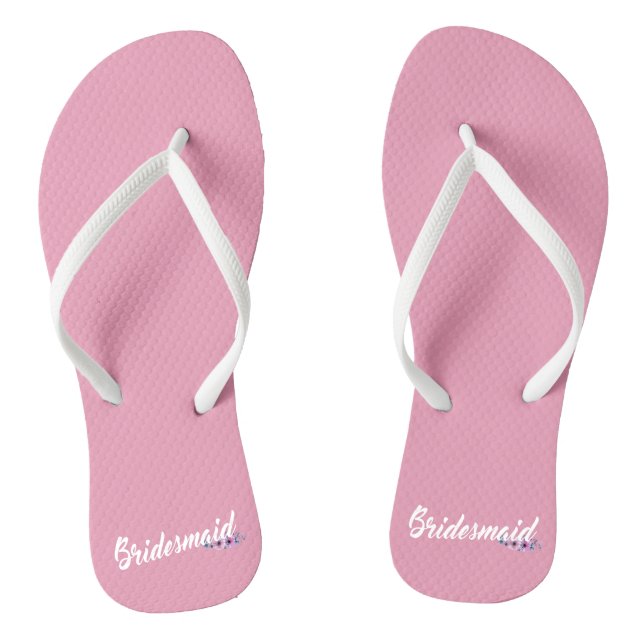 Chancletas de boda de dama de honor con caligrafía (Plantilla)