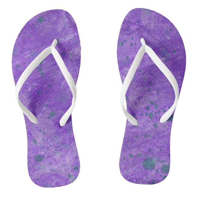 Chancletas de chanclas con splash de púrpura y tur (Plantilla)