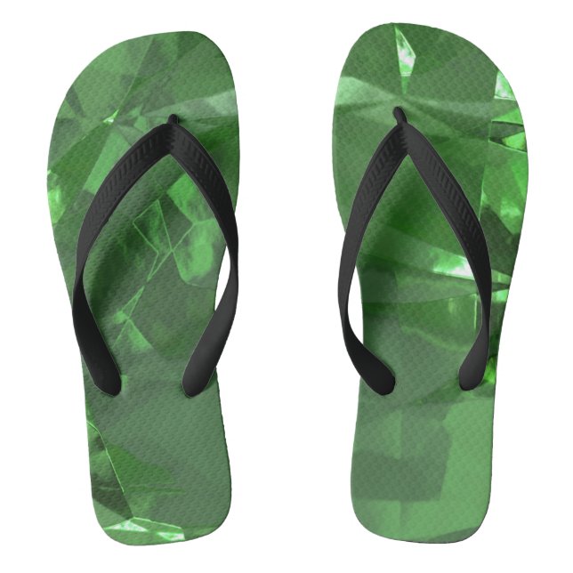 Chancletas de cristal esmeralda (Plantilla)