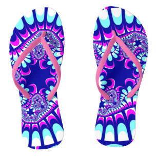 Chancletas de flor de hielo rosa personalizadas