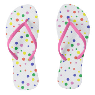 Chancletas De Lunares Coloridos Alegres