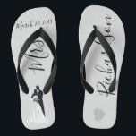 Chancletas de novia personalizadas con fecha y nom<br><div class="desc">Este diseño fue creado a través de arte digital. Puede ser personalizado haciendo clic en el botón personalizar y cambiando el color,  agregando un nombre,  iniciales o tus palabras favoritas.</div>