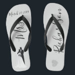 Chancletas de novia personalizadas con fecha y nom<br><div class="desc">Este diseño fue creado a través de arte digital. Puede ser personalizado haciendo clic en el botón personalizar y cambiando el color,  agregando un nombre,  iniciales o tus palabras favoritas.</div>