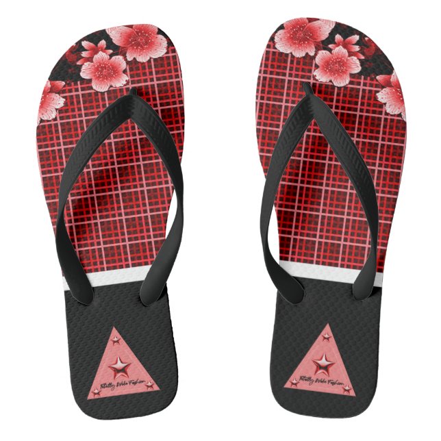 Chancletas Florales Rojas (Plantilla)