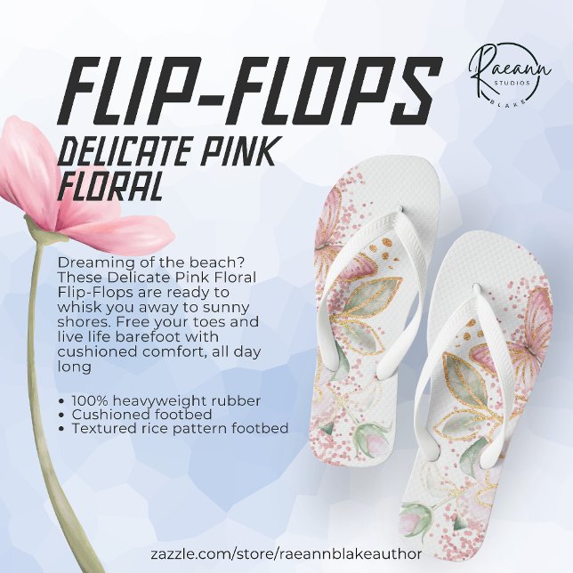 Chancletas Florales Rosa Delicada (Subido por el creador)