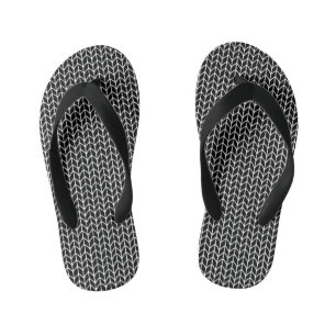 Chancletas negras de punto para niños