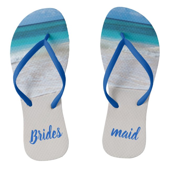 Chancletas para boda de playa de dama de honor (Plantilla)