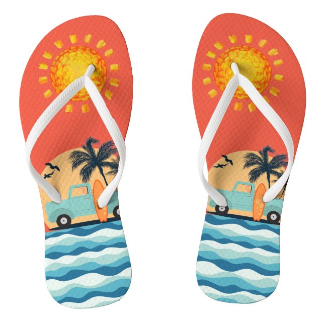Chancletas Retro de Surf (Plantilla)