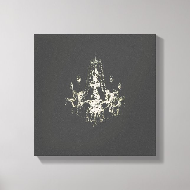 Chandelier Elegance - Lienzo envuelto (Anverso)