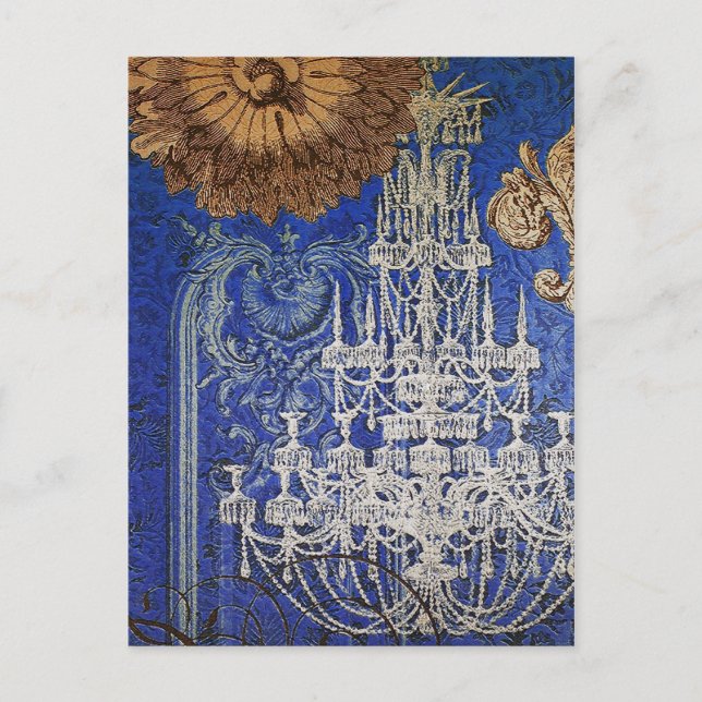 Chandelier Romance ~ Decoración de correo postal (Anverso)