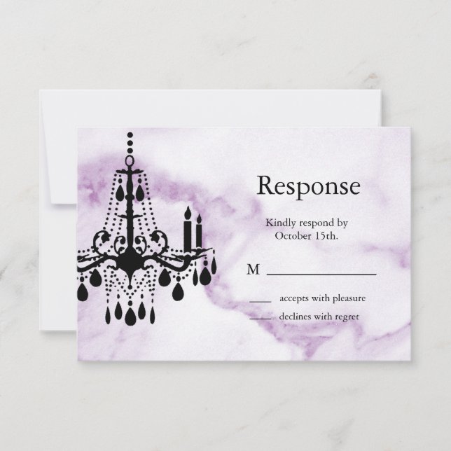 Chandelier RSVP sobre Mármol Púrpura (Anverso)