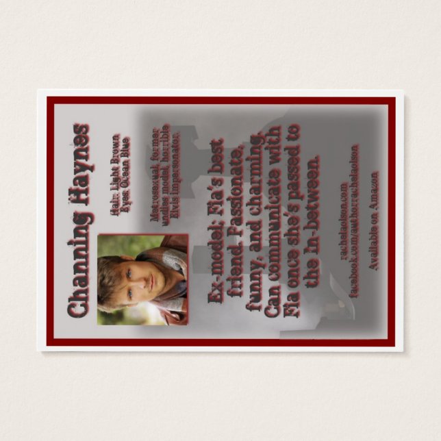 Channing Haynes Character Trading Card - LDD (Atrás)