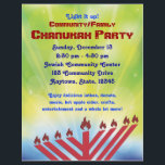 Chanukah Fiesta Flyer<br><div class="desc">El brillante Chanukah Flyer puede ser personalizado y personalizado sin pagar una tarifa de diseñador. ¡Solo pagas por imprimir!</div>